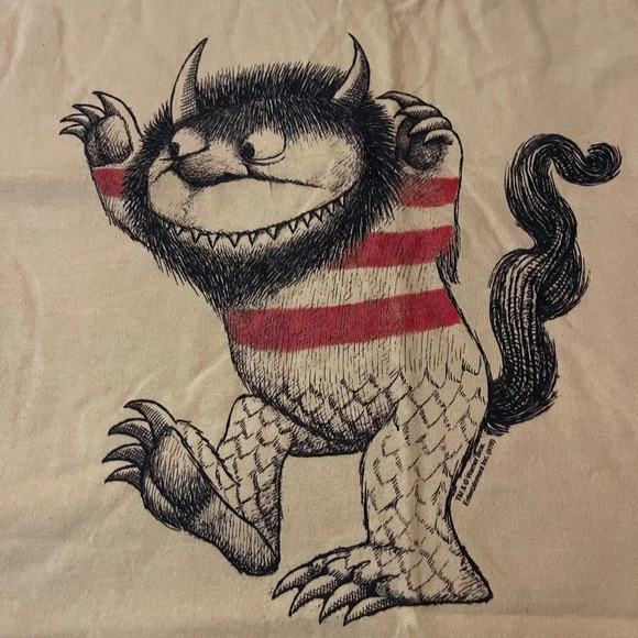Moishe Sketch Where The Wild Things Are T-Shirt, Banana Yellow, XL, NWOT - Picture 6 of 11